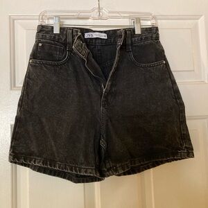 Zara Black Denim Shorts